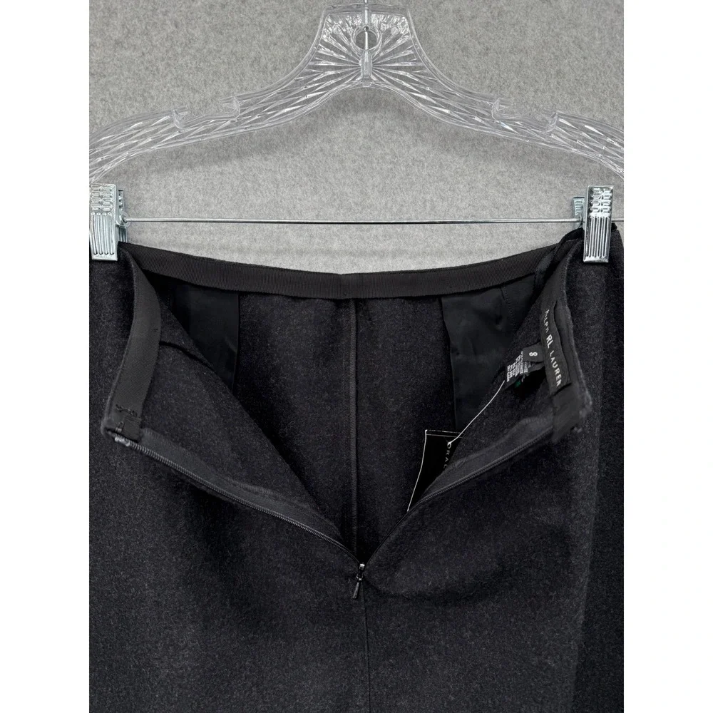 Ralph Lauren RL‎ Charcoal Wool Tailored Pencil Skirt Women Size 8 NWT Fall 2006